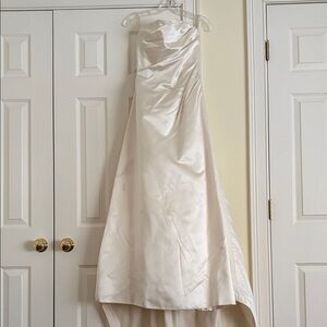 Strapless Satin Wedding Gown in Cream
